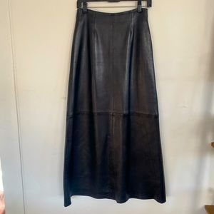 Swann Genuine Leather Vintage Maxi Skirt
